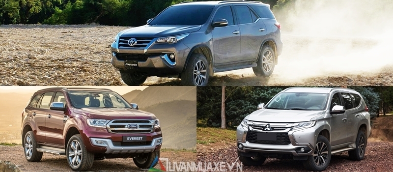 SUV 7 cho Toyota Fortuner, Ford Everest va Mitsubishi Pajero Sport 2017