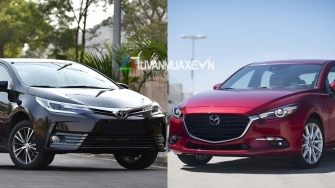 So sanh xe Mazda 3 va Toyota Altis 2018