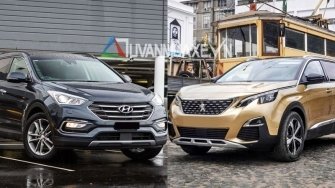 So sanh xe 7 cho Hyundai SantaFe 2018 va Peugeot 5008 2018