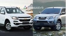 So sanh Isuzu MU-X va Chevrolet Trailblazer 2018 ban so san, xe dich vu