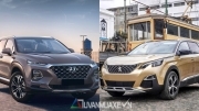So sánh xe Hyundai SantaFe 2019 và Peugeot 5008 2019 tại Việt Nam