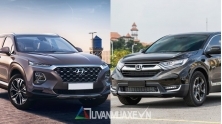 So sanh xe Hyundai SantaFe 2019 va Honda CR-V 2019 tai Viet Nam