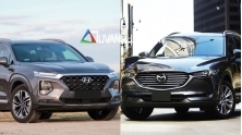 So sanh xe Hyundai SantaFe 2019 va Mazda CX-8 2019 ban cao cap Premium