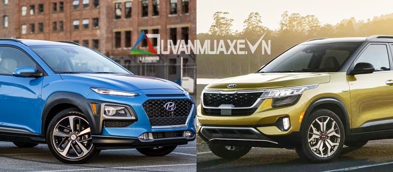 So sanh xe Hyundai Kona va KIA Seltos 2020 moi tai Viet Nam