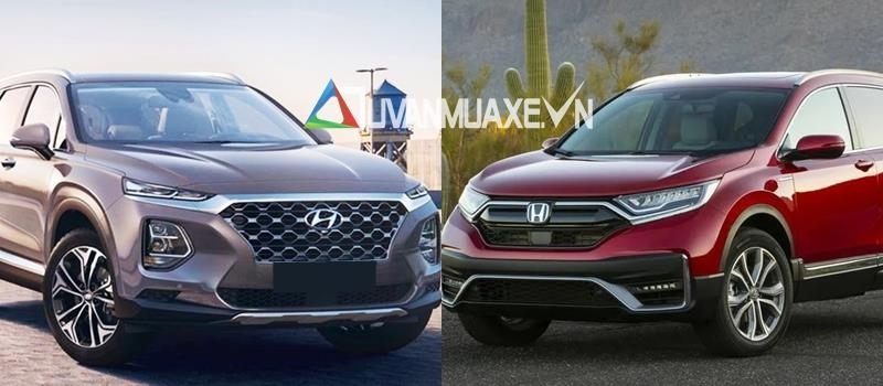 So sánh xe Hyundai SantaFe và Honda CR-V 2020 mới