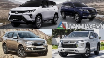 Gia xe SUV 7 cho - Everest, Pajero Sport, Fortuner 2021