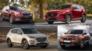So sánh Mazda CX5, Hyundai Tucson, Subaru Forester, Peugeot 3008