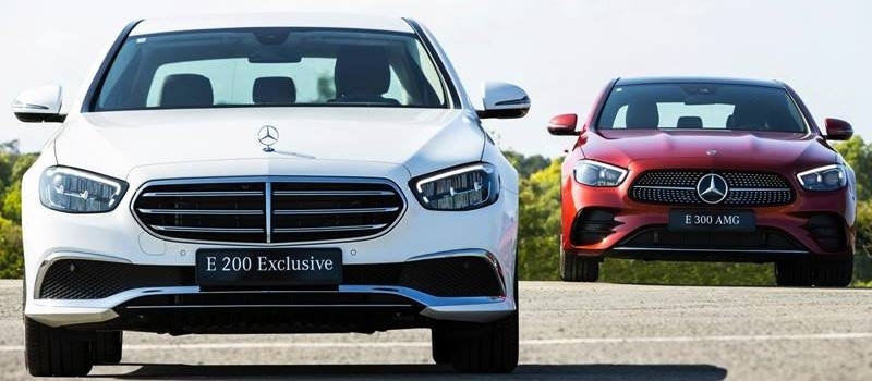 So sanh khac biet Mercedes E 200 Exclusive 2021 va E 300 AMG 2021