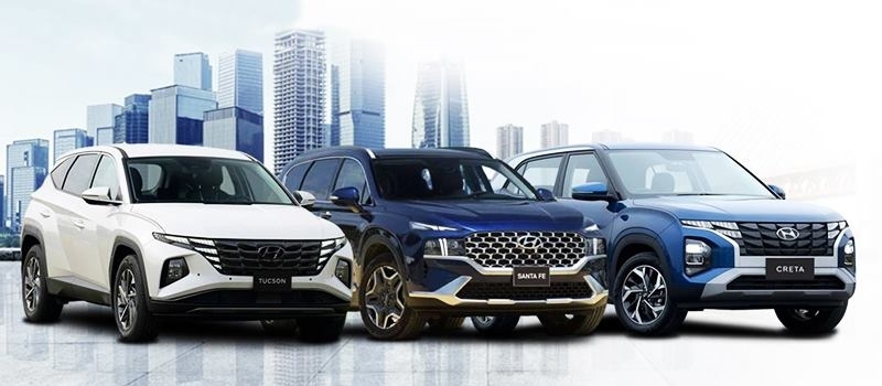 Hyundai Thanh Cong tang gia ban xe SantaFe, Tucson va Creta 2022