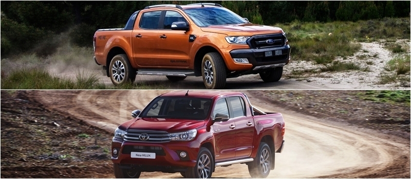 So sanh Ford Ranger 2016 va Toyota Hilux 2016 phien ban cao cap