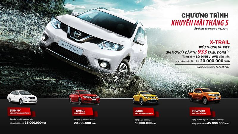 Chương trình khuyến mãi mua xe Nissan Việt Nam tháng 5/2017 - Ảnh 1