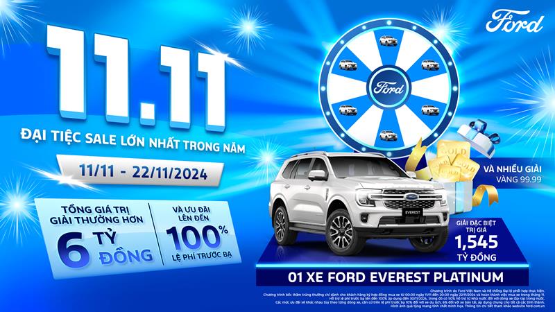 Ford Việt Nam triển khai “Đại Tiệc Sale” với nhiều ưu đãi hấp dẫn cho khách hàng trong tháng 11 - Ảnh 1