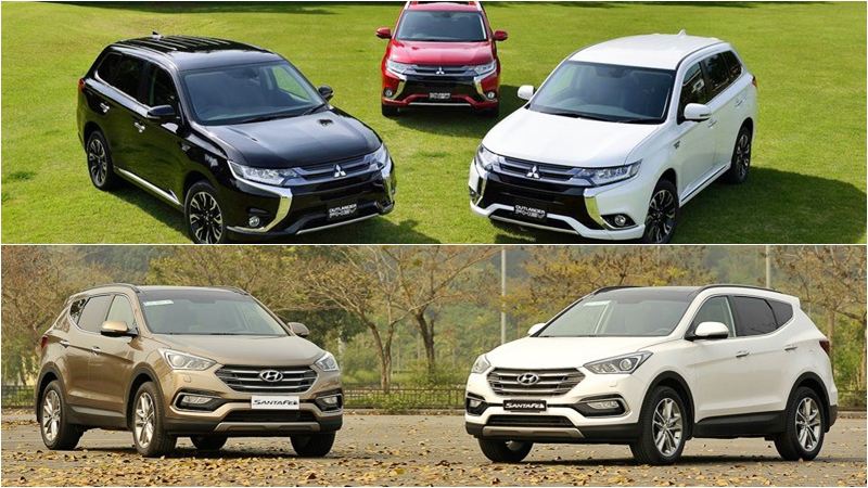 So sánh Mitsubishi Outlander 2016 và Hyundai SantaFe 2016 - Ảnh 1