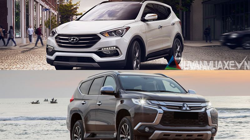 So sánh xe Hyundai SantaFe và Mitsubishi Pajero Sport 2017 - Ảnh 16