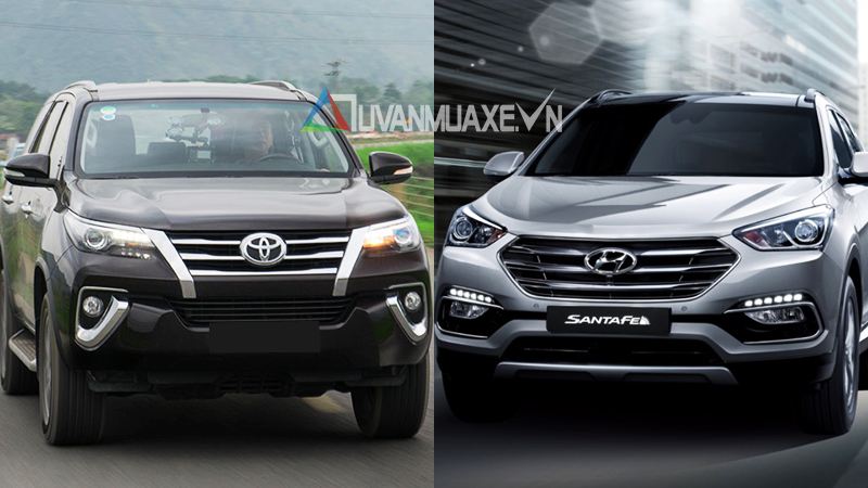 So sánh xe Hyundai SantaFe và Toyota Fortuner 2017 - Ảnh 1