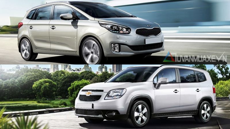  Compare los autos Chevrolet Orlando y Kia Rondo con el rango de precios de 700 millones de VND