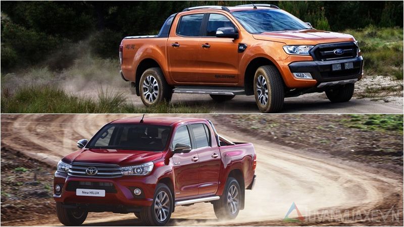 So sánh Ford Ranger 2016 và Toyota Hilux 2016 phiên bản cao cấp
