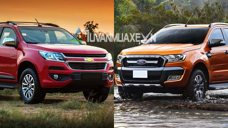 So sánh xe Ford Ranger và Chevrolet Colorado 2017 bản cao cấp