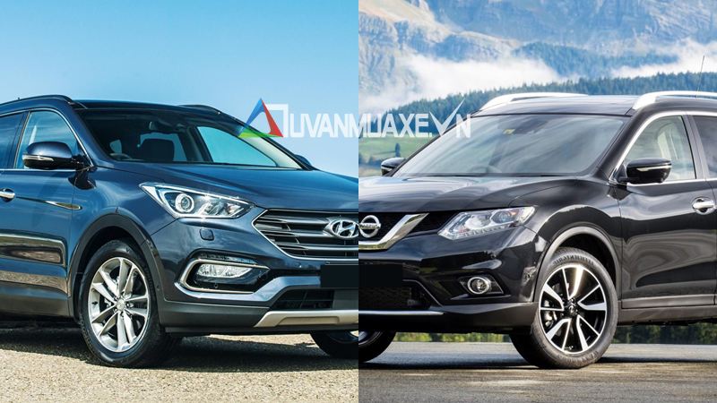So sánh xe Hyundai SantaFe và Nissan X-Trail 2017 - Ảnh 1