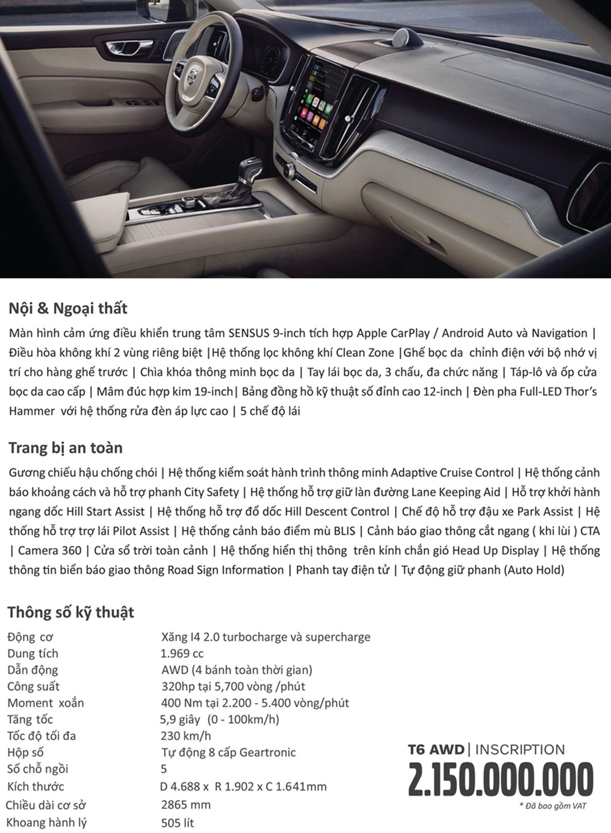 Thông tin chi tiết và trang bị của xe Volvo XC60 2020 mới tại Việt Nam - Ảnh 7